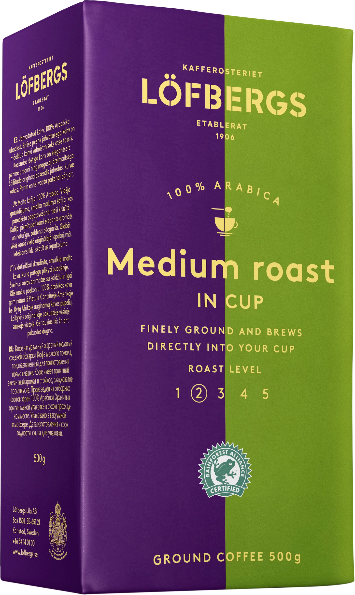 Lofbergs Medium Roast In Cup Ground Coffee, 500 g