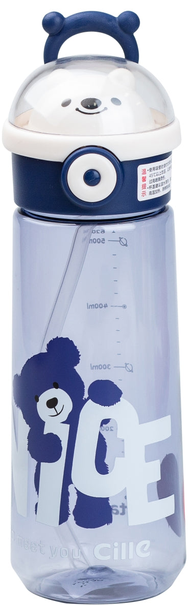 Nice Blue Water Bottle with Locking Flip-Top Lid, 620 mL