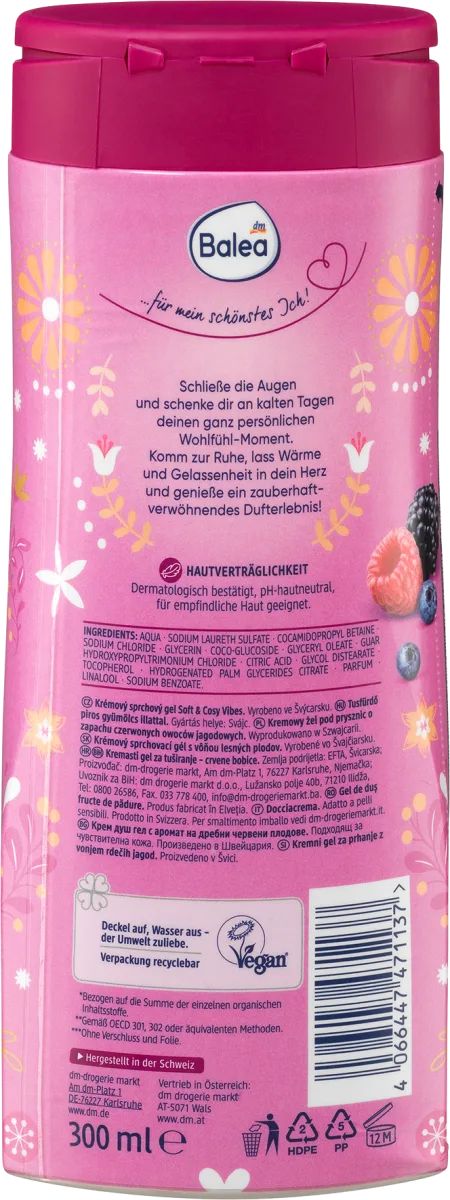 Balea Soft & Cosy Vibes Shower Cream Gel, 300 mL - Image 3