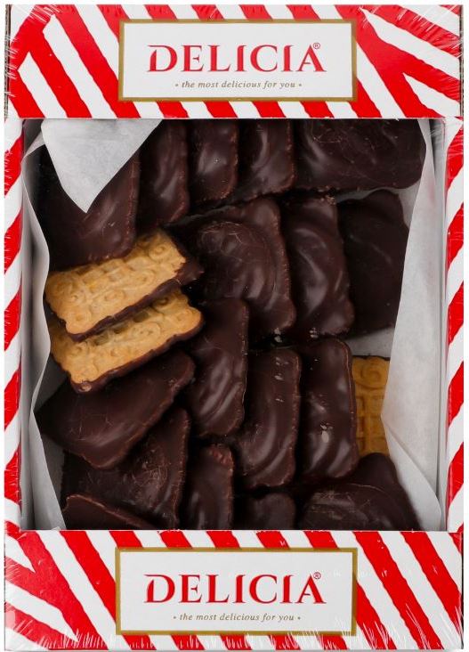 Delicia Daisy Blackcurrant Flavor Butter Cookies, 350 g