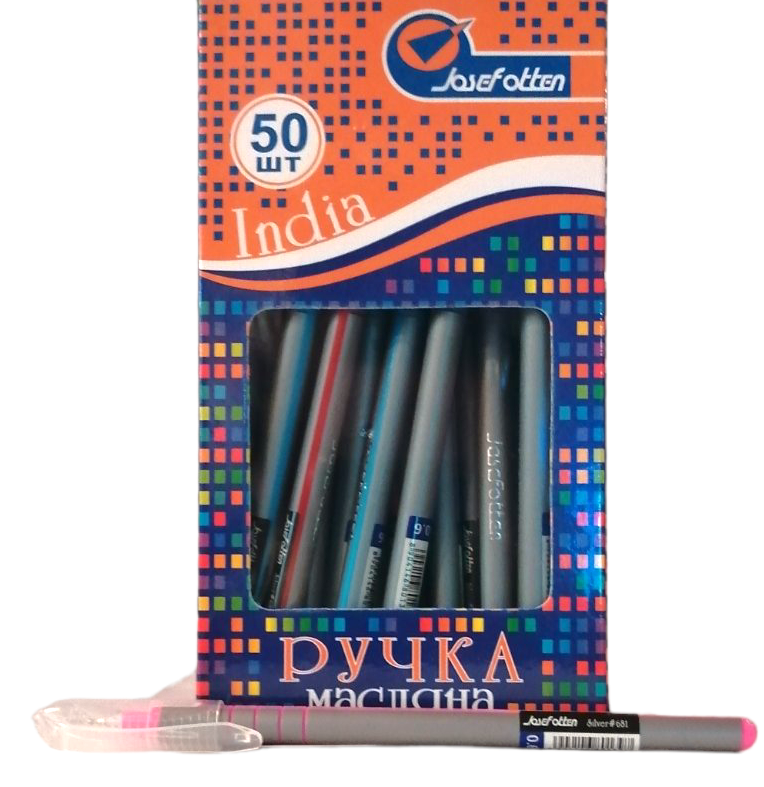 Josef Otten Silver 681 Blue Oil-Based Ballpoint Pen