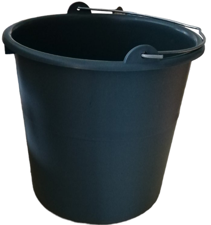 Plastic Bucket with Metal Handle, 10 L