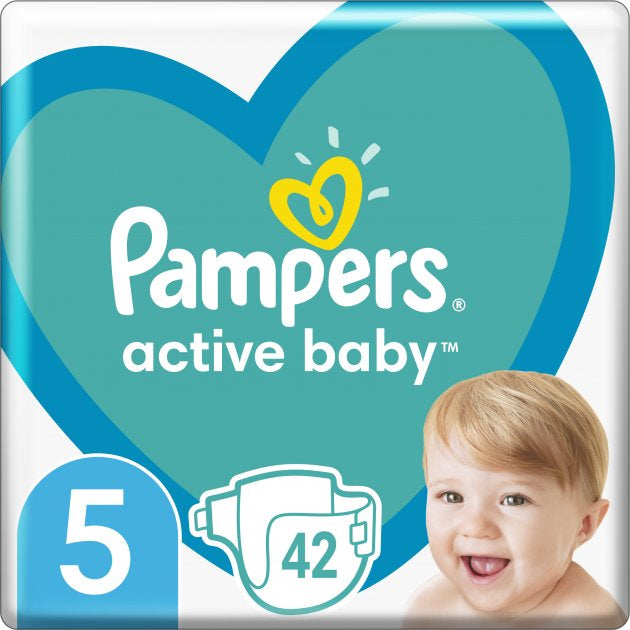 Pampers Active Baby Size 5 (Junior) Baby Diapers, 42 pcs, 11-16 kg