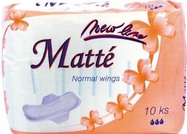 Matte 3-Drop Sanitary Pads, 10 pcs