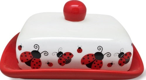 Ladybug 3397-17 Ceramic Butter Dish