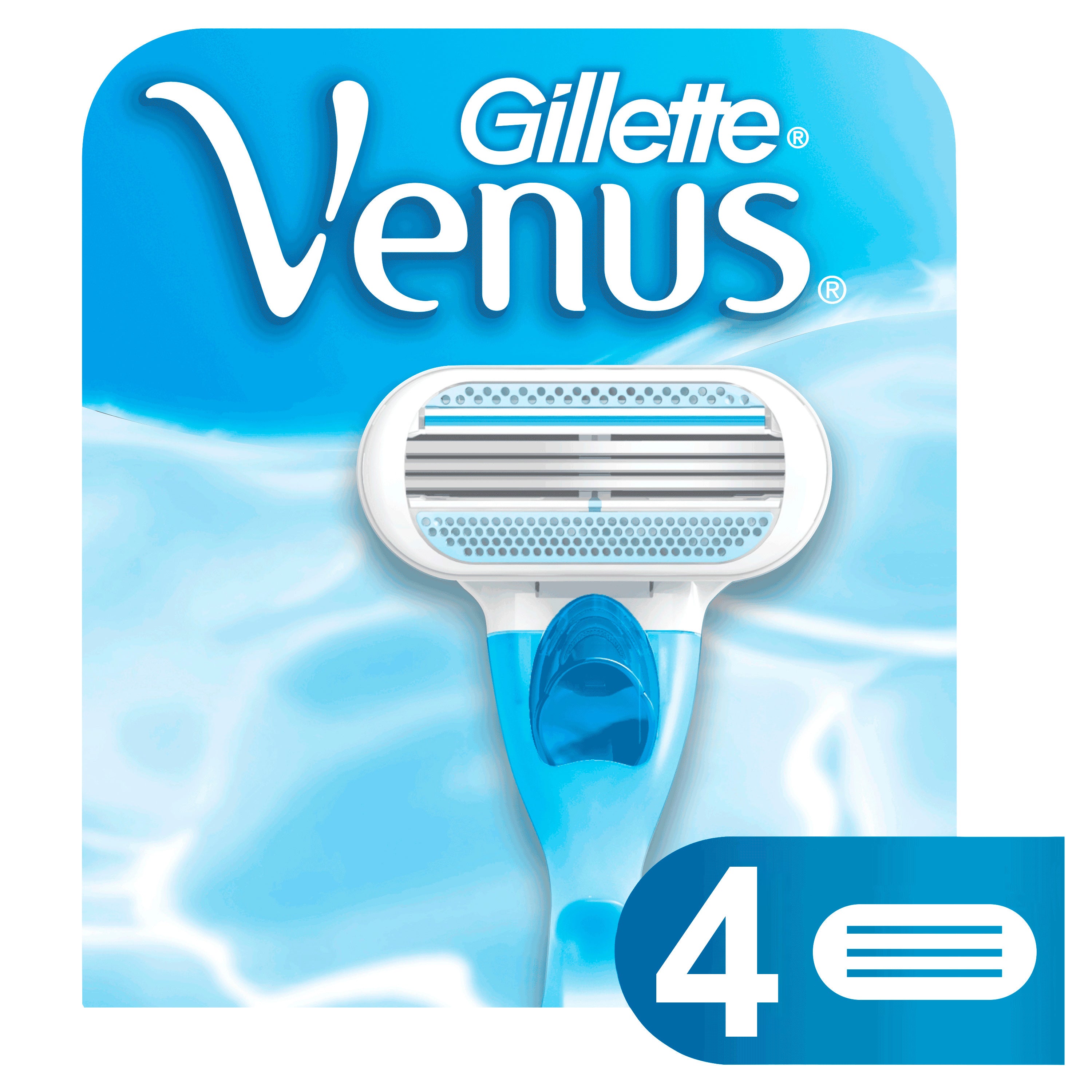 Gillette Venus Close & Clean Replacement Razor Cartridges, 4 pcs