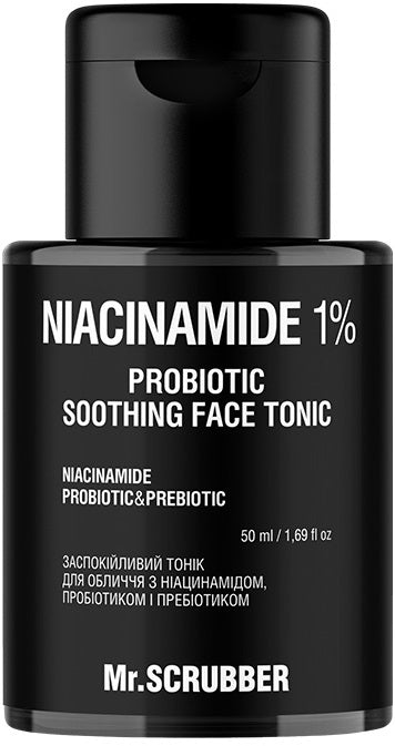 Mr.Scrubber Niacinamide 1% Soothing Face Toner with Niacinamide, Probiotic & Prebiotic, 50 mL