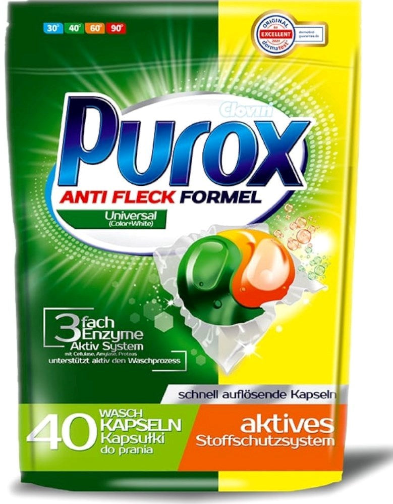 Purox Universal Anti-Stain Formula Laundry Detergent Pods, 40 pcs (Price per 1 pc)