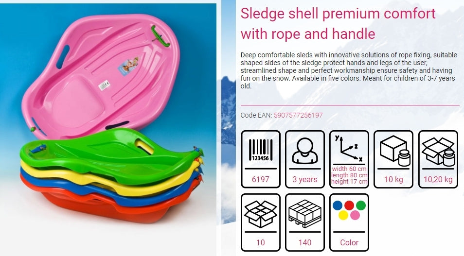 Muszla Marmat Snow Saucer with Rope - Image 2