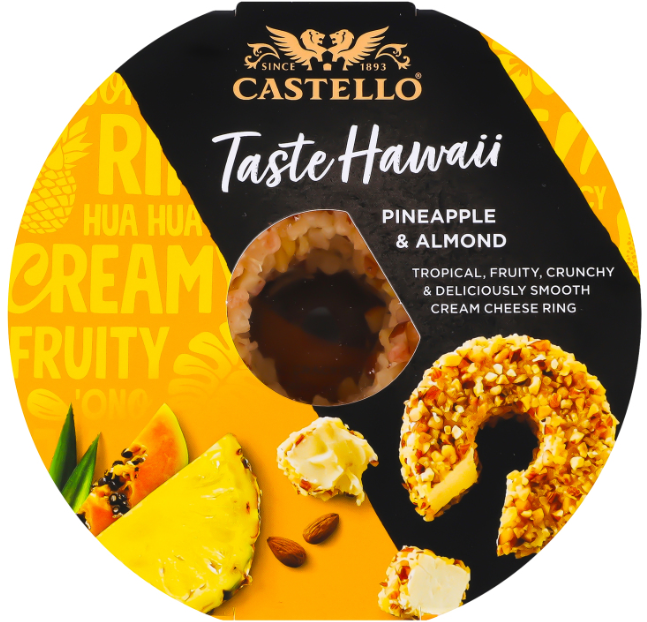 Castello Pineapple Cream Cheese with Almonds, 125 g