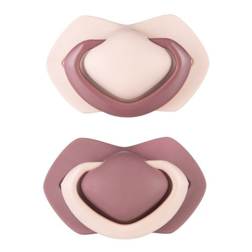 Canpol Babies 22/645 Pink Symmetrical Silicone Pacifiers, Ages 6-18 Months, 2 pcs