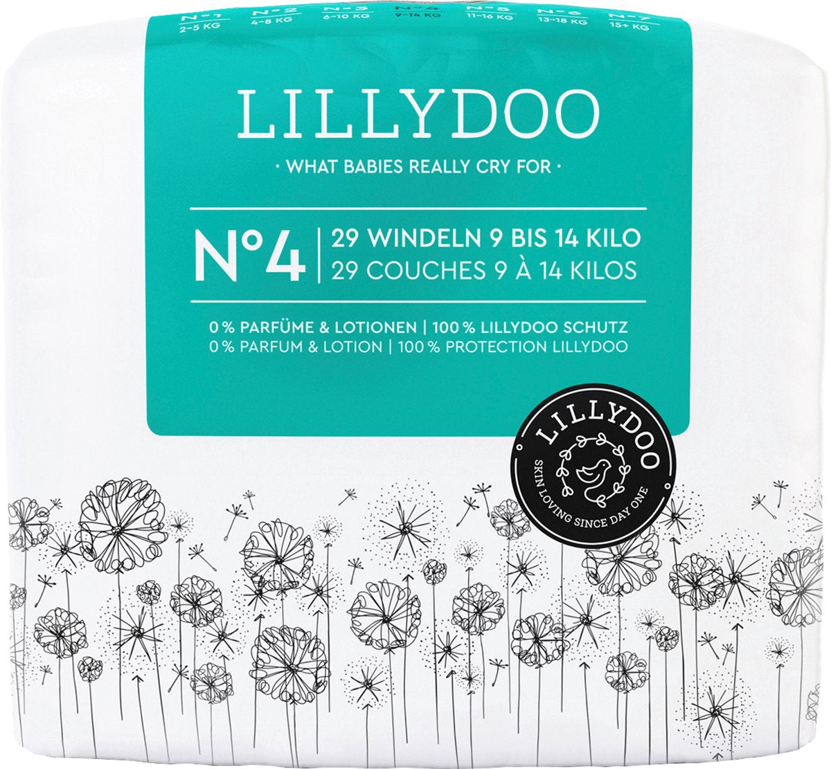 Lillydoo Size 4 Baby Diapers, 9-14 kg, 29 pcs