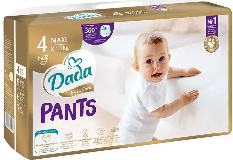 Dada Extra Care Size 4 Baby Pull-Up Diaper Pants, 8-15 kg, 46 pcs