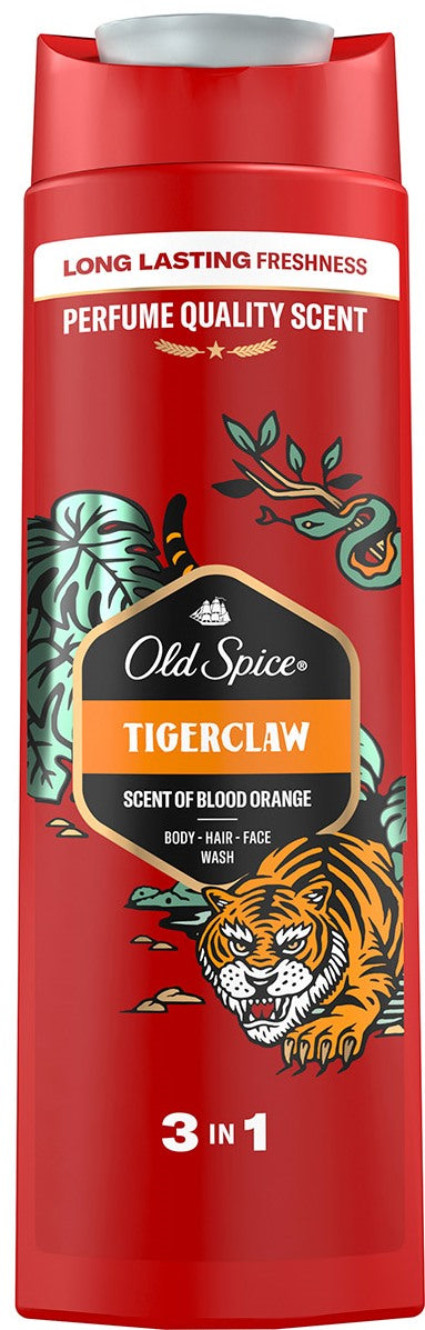 Old Spice Tigerclaw 3-in-1 Shower Gel, 400 mL
