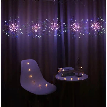 ZB-013-5M Firework Copper Wire LED Curtain Lights, Multicolor, 5 Bundles, 5 m - Image 2