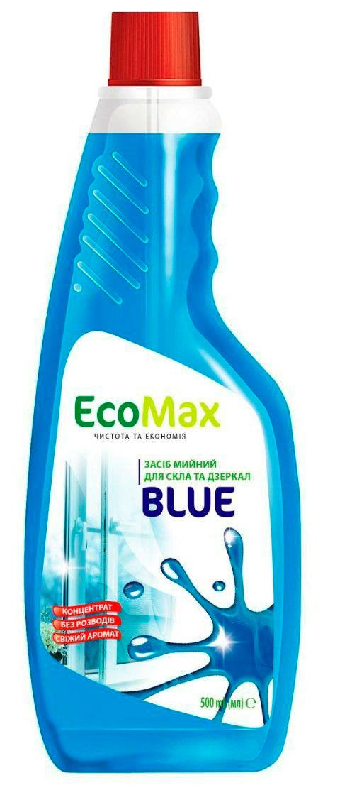 EcoMax Blue Glass Cleaner Refill, 500 mL