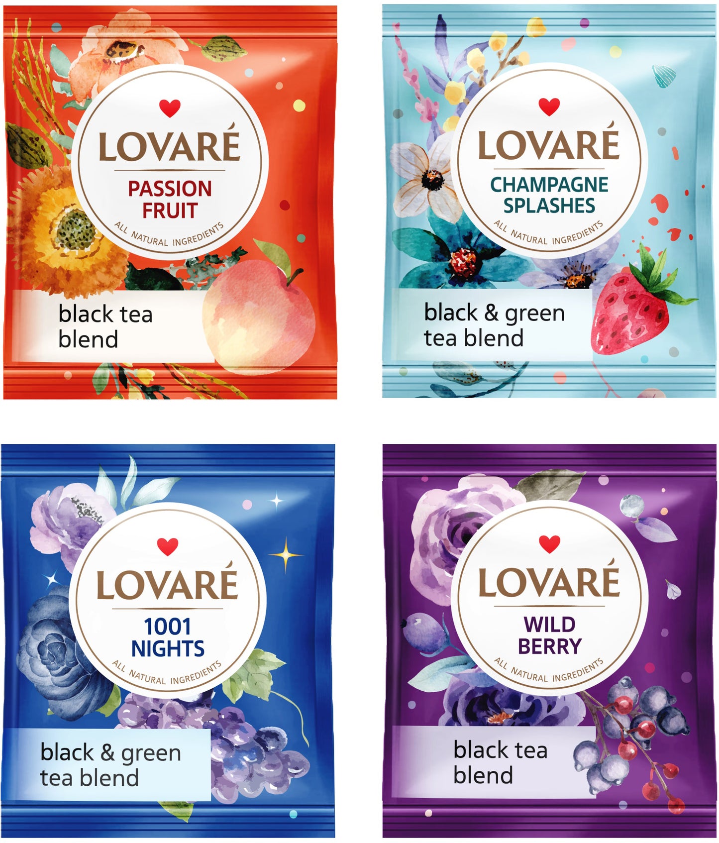 Lovare Black Tea Assortment, 4 Varieties x 8 Bags - Image 3
