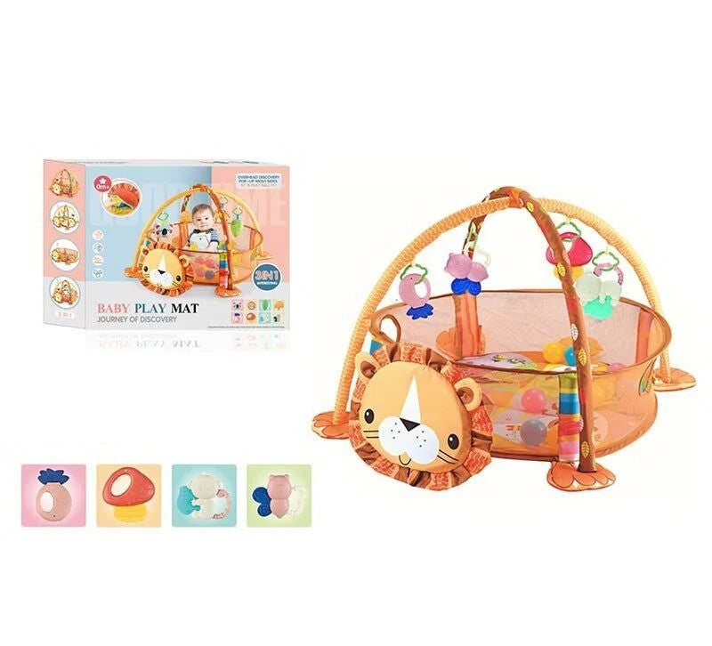 883-1 3-in-1 Baby Play Mat with Rattles & Ball Set