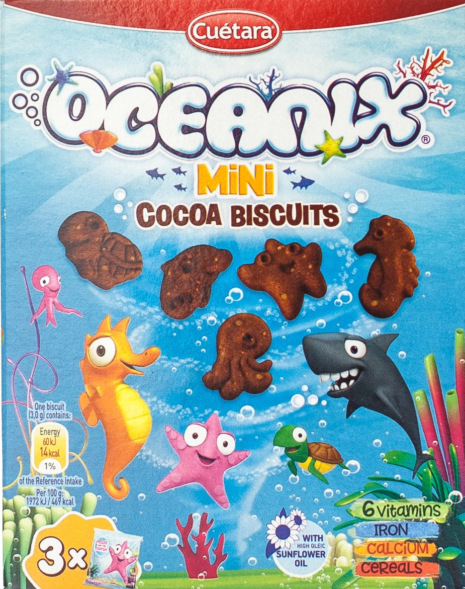 Cuetara Oceanix Mini Cocoa Cookies, 120 g