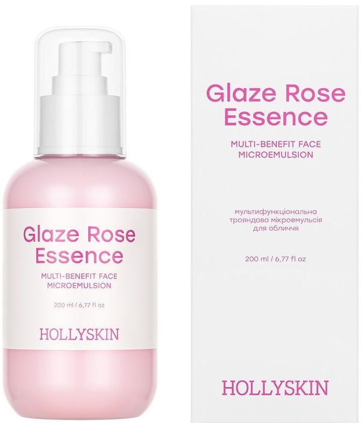 Hollyskin Glaze Rose Essence Multifunctional Rose Face Microemulsion, 200 mL