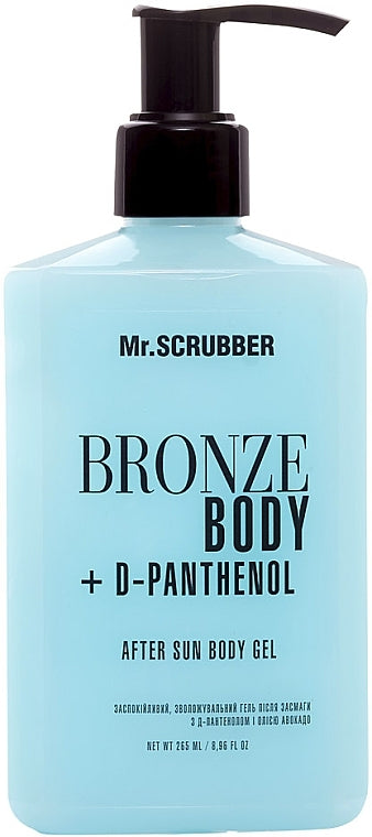 Mr. Scrubber Soothing Moisturizing After-Sun Gel with D-Panthenol & Avocado Oil, 265 mL