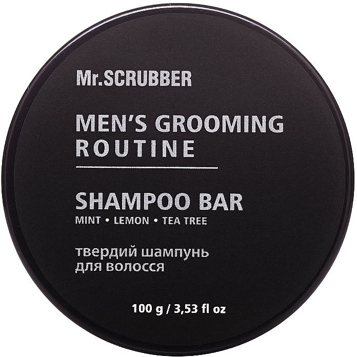 Mr. Scrubber Men's Grooming Routine Solid Shampoo, 100 g