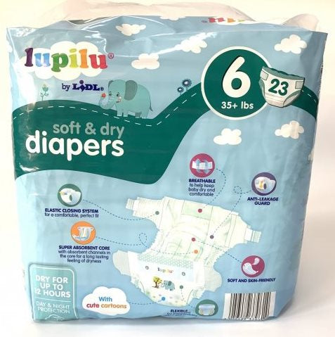 Lupilu Soft & Dry 6 Baby Diapers, 23 pcs, 15+ kg - Image 3
