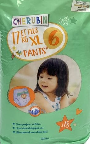 Cherubin 6 Baby Pull-Up Diaper Pants, 18 pcs, 17+ kg