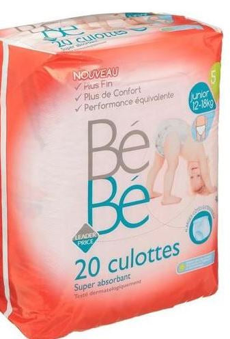 Be Be 5 Baby Pull-Up Diaper Pants, 20 pcs, 12-18 kg