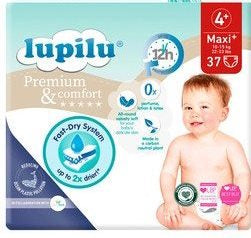 Lupilu Premium Comfort 4+ Baby Diapers, 37 pcs, 10-15 kg