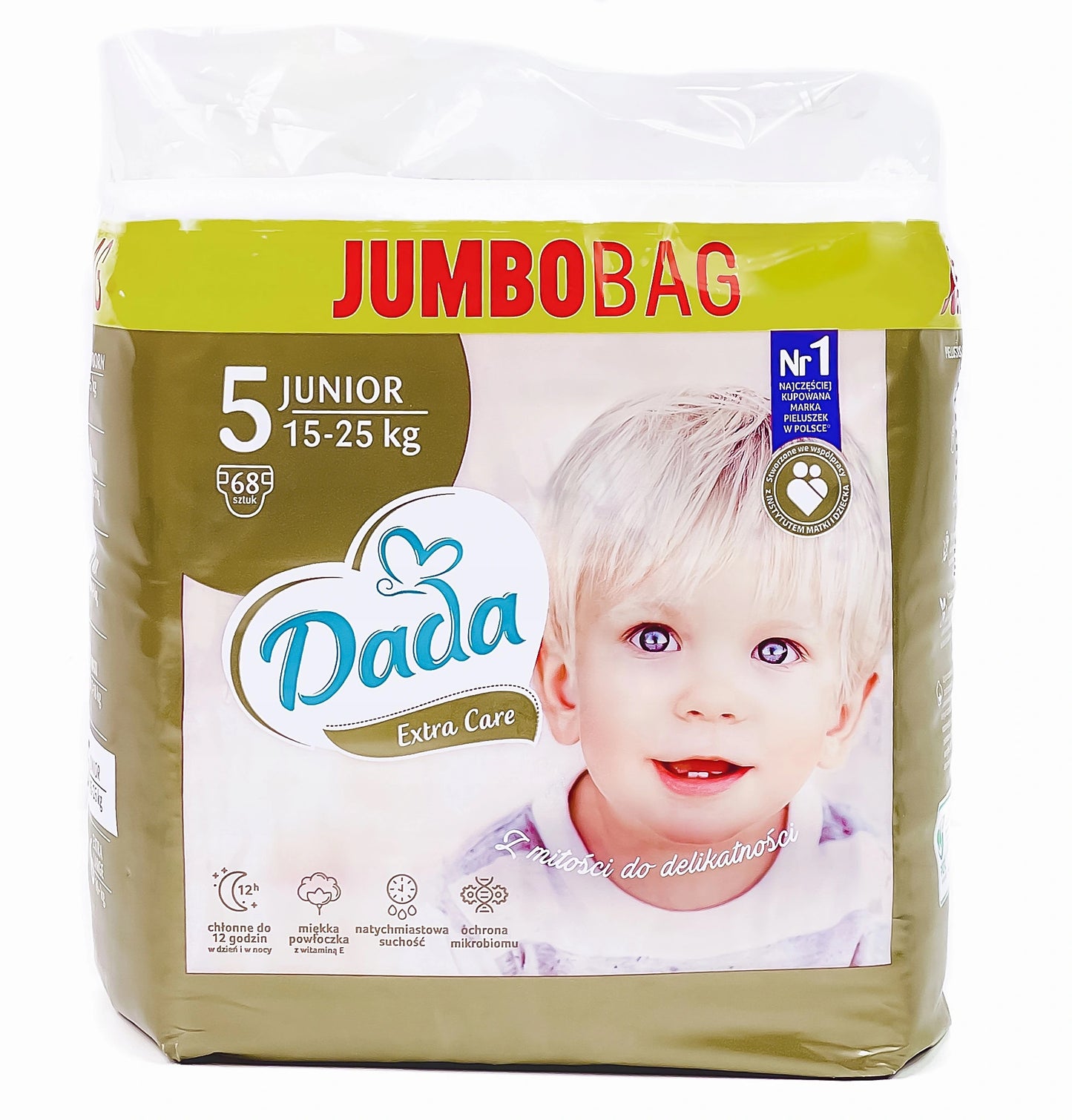 Dada Extra Care Jumbo Bag 5 Baby Diapers, 68 pcs, 15-25 kg - Image 2