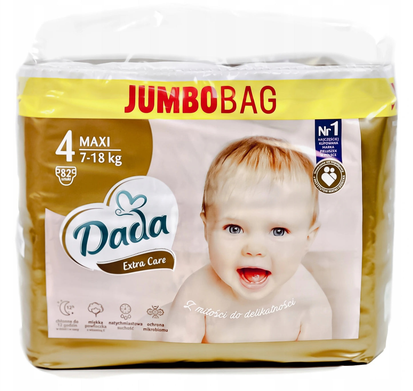 Dada Extra Care Jumbo Bag 4 Baby Diapers, 82 pcs, 7-16 kg - Image 2