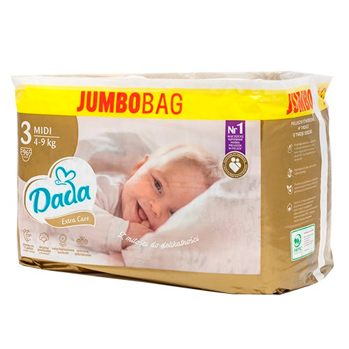 Dada Extra Care GOLD (3) Midi Jumbo Bag Baby Diapers, 96 pcs, 4-9 kg
