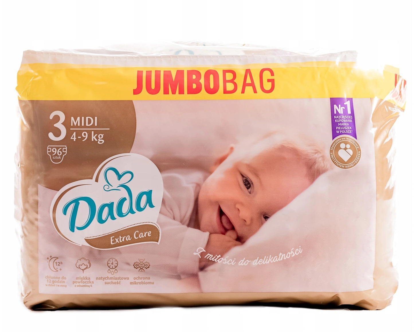 Dada Extra Care GOLD (3) Midi Jumbo Bag Baby Diapers, 96 pcs, 4-9 kg - Image 2
