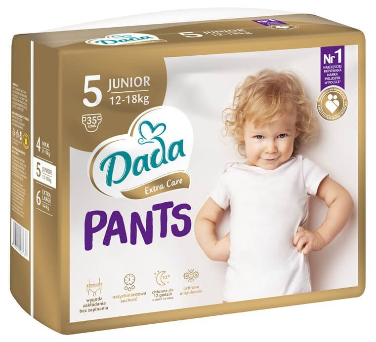 Dada Extra Care Pants (5) Junior Baby Pull-Up Diaper Pants, 35 pcs, 12-18 kg