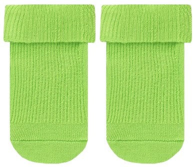Duna 4105 Lime Cotton Spring/Fall Kids' Socks, Size 08-10