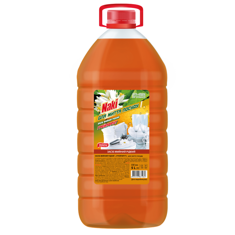 Armoni Naki Grapefruit Dishwashing Liquid, 5 L