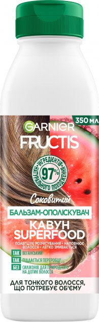 Garnier Fructis Watermelon Superfood Volumizing Hair Conditioner, 350 mL