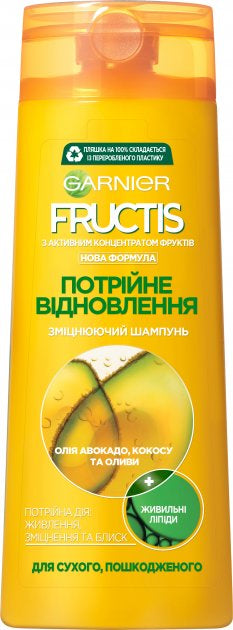 Garnier Fructis Triple Repair Shampoo, 250 mL