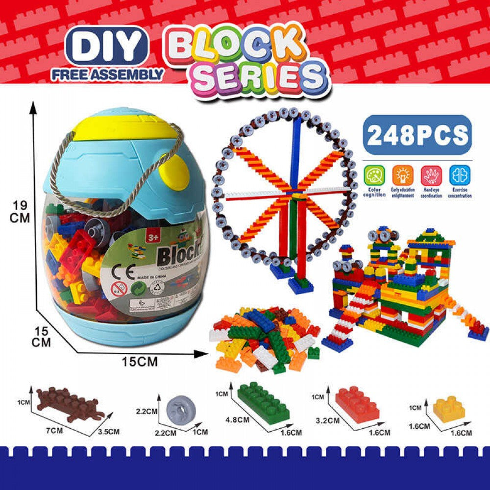 336-6 DIY Block Series Building Set in Box, 248 Pieces
