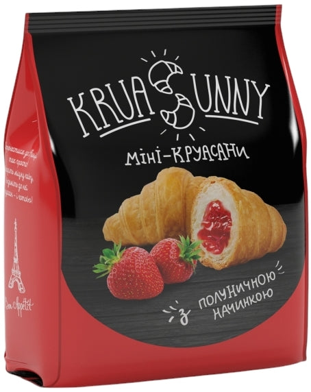 Kruasunny Strawberry-Filled Mini Croissants, 185 g