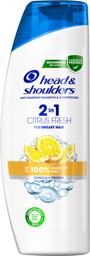 Head & Shoulders Citrus Freshness Anti-Dandruff 2-in-1 Shampoo & Conditioner, 360 mL