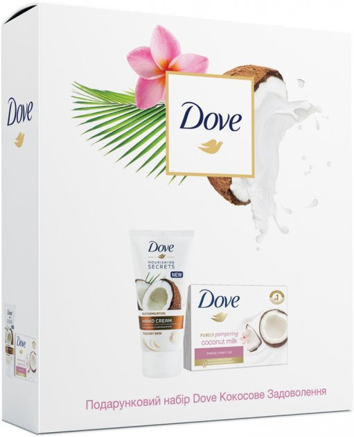 Dove Coconut Delight Women's Gift Set: Bar Soap & Hand Cream