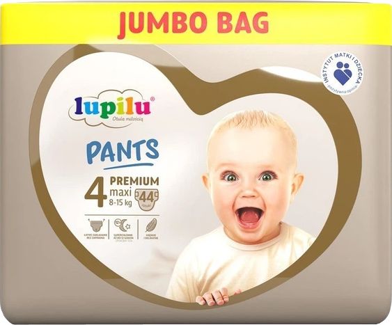 Lupilu Premium Jumbo Bag Baby Pull-Up Diaper Pants Size 4, 8-15 kg, 44 pcs