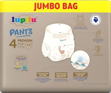 Lupilu Premium Jumbo Bag Baby Pull-Up Diaper Pants Size 4, 8-15 kg, 44 pcs - Image 2