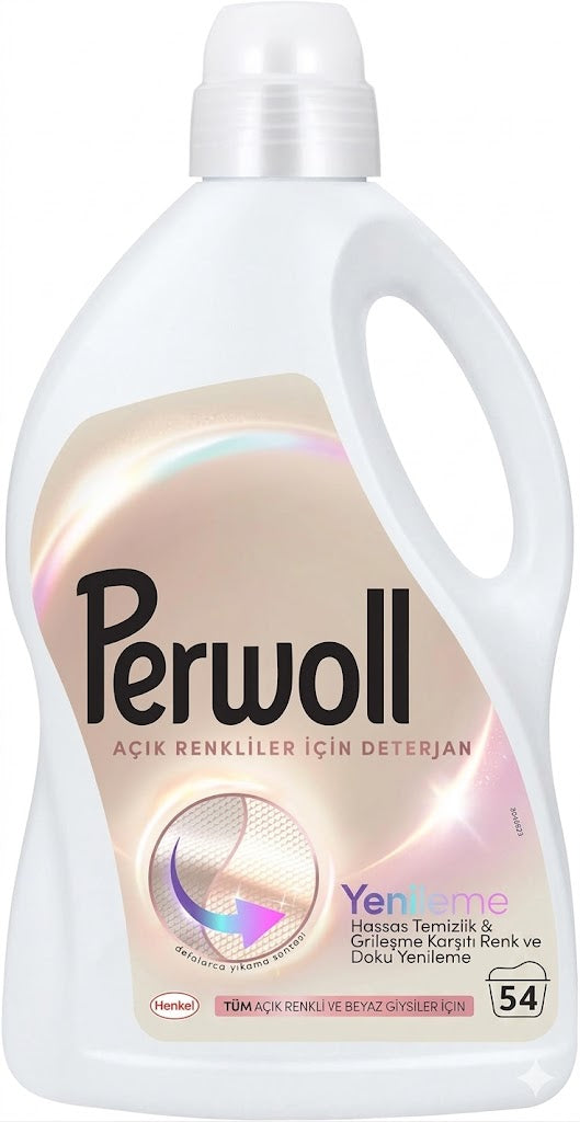Perwoll Liquid Laundry Detergent for Whites & Lights White, 2.97 L