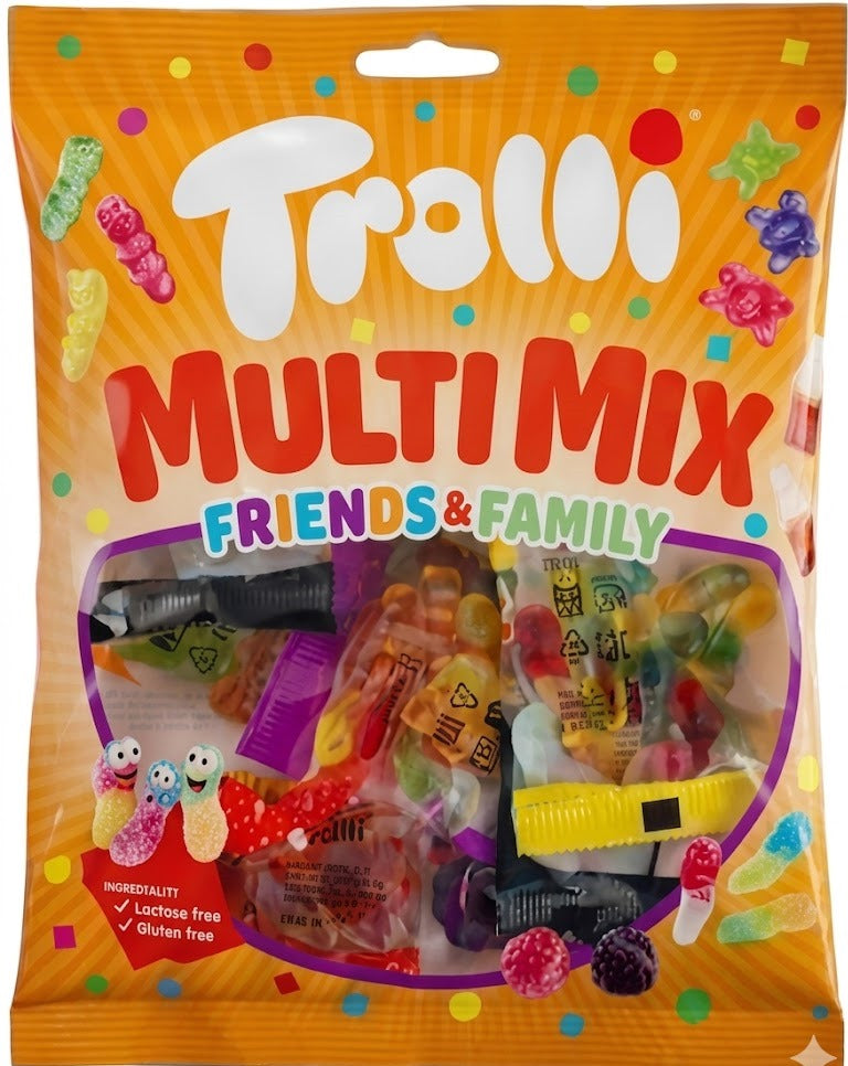 Trolli Multi Mix Friends & Family Gummy Candy, 210 g