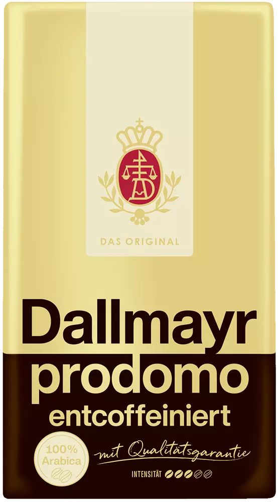 Dallmayr Prodomo Decaffeinated Caffeine-Free Ground Coffee, 500 g