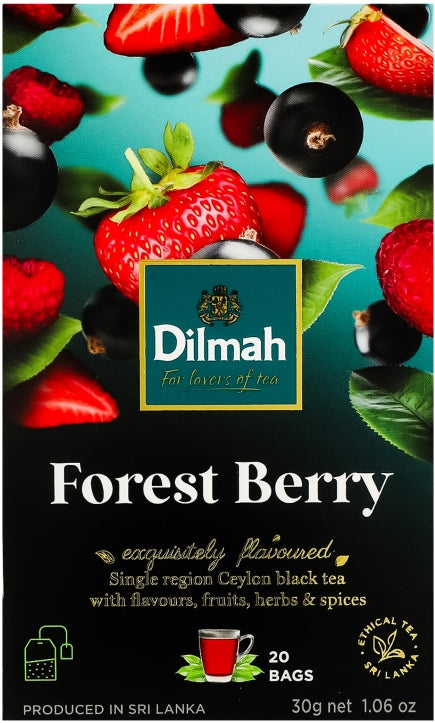 Dilmah Forest Berry Black Tea, 20 Tea Bags, 30 g