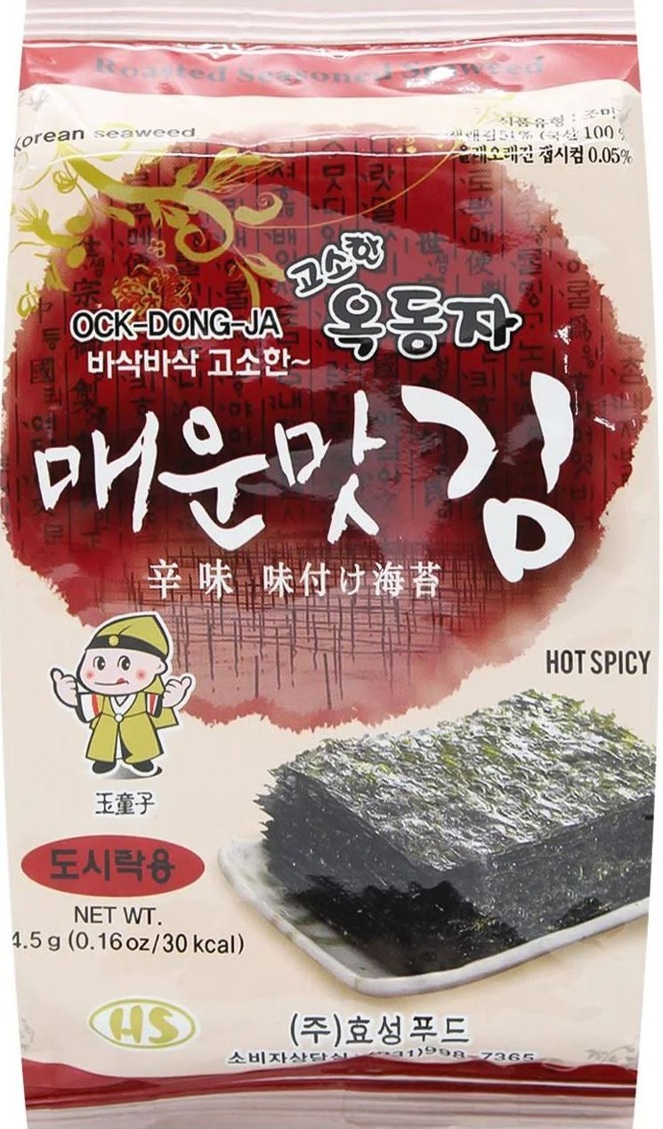Ock-Dong-Ja Hot Spicy Nori Chips, 4 g